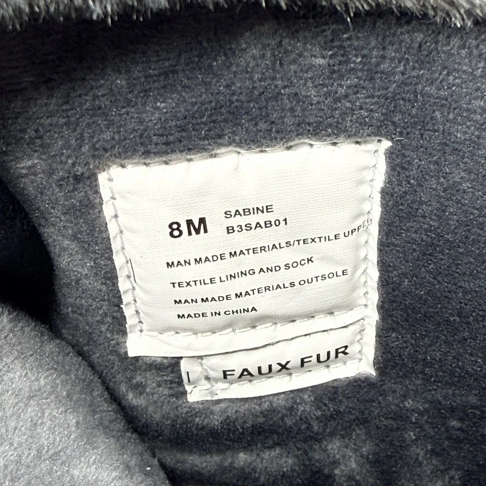 JBU Sabine Ladies' Water Resistant Winter Faux‎ Fur Snow Boot Black Size 8